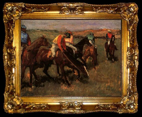 framed  Edgar Degas Before the Race, ta009-2